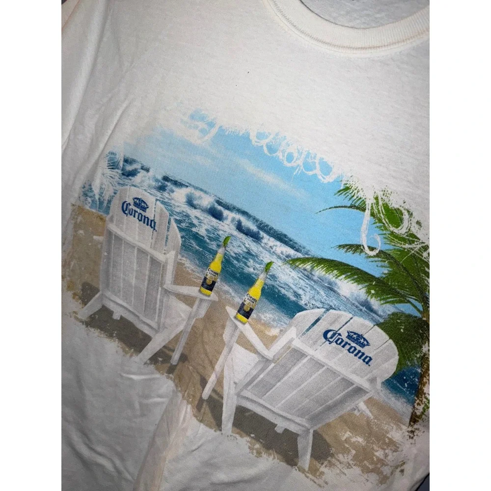 Gildan Corona Extra Key West Lobsterfest‎ 2012 Graphic T-Shirt White Mens Small